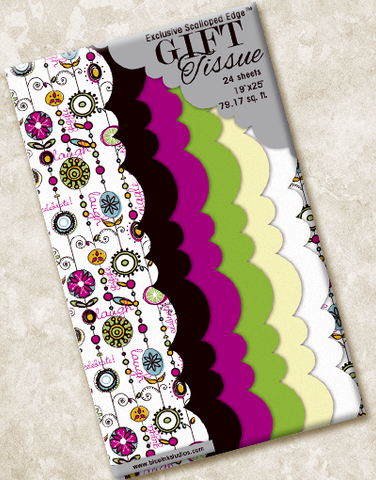 Giggle & Laugh Scalloped Tissue Paper