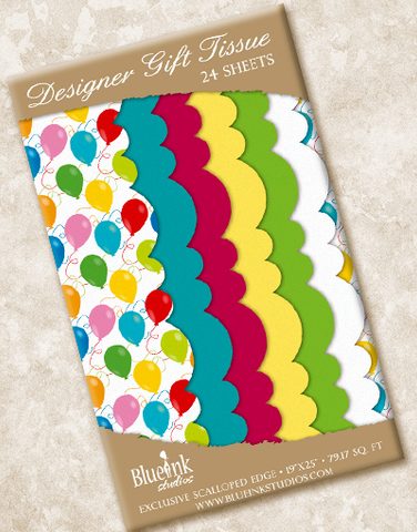 Balloon Party Scalloped Tissue Paper