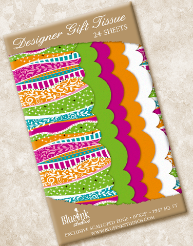 Wavy Stripes Scalloped Tissue Paper