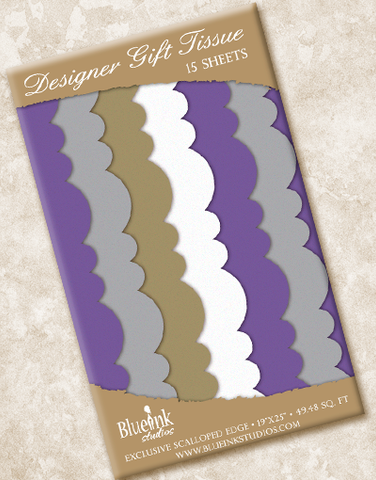 Amethyst Elegance Scalloped Tissue Paper