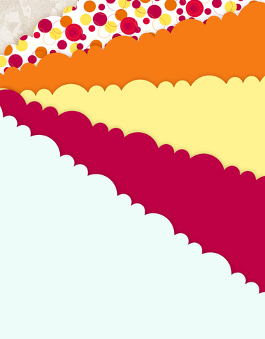 Sunset Dots Scalloped Tissue Paper