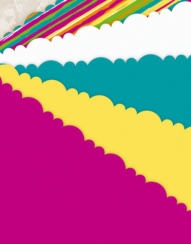 Brush Stripe Scalloped Tissue Paper