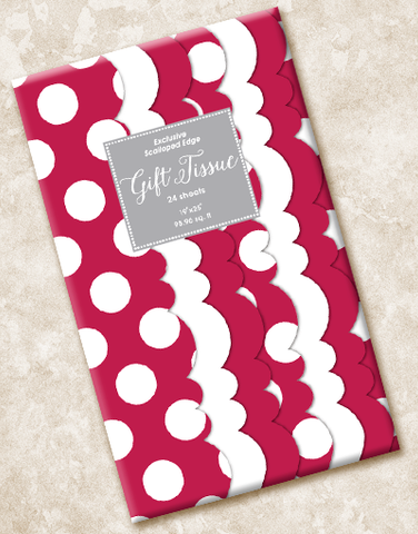 Glam Dots Scalloped Tissue Paper