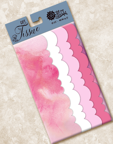 Pink Fluff Scalloped Tissue Paper