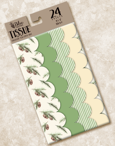 Natural Pine Scalloped Tissue Paper