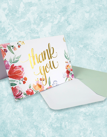 Fragrant Flowers Thank You Cards
