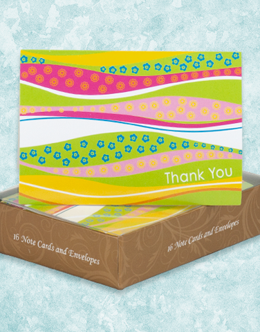 Swirly Thank You Note Cards