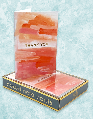 Pink Paints Thank You Cards