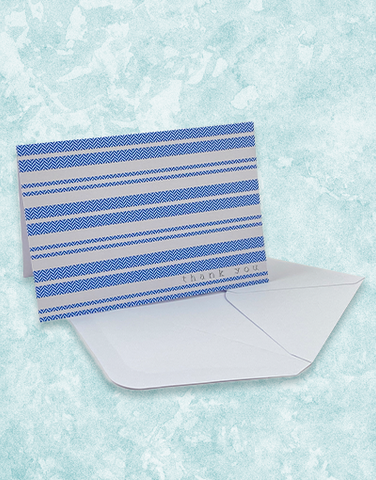 Ticking Stripe Thank You Cards