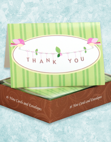 Little Birdie Thank You Note Cards