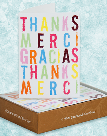 Multilingual Thanks Note Cards