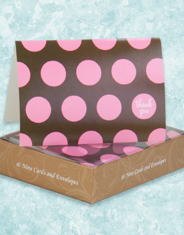 Cocoa Dots Thank You Note Cards