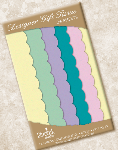 Pastel Scalloped Tissue Paper