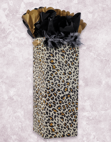 Golden Leopard Wine Bags