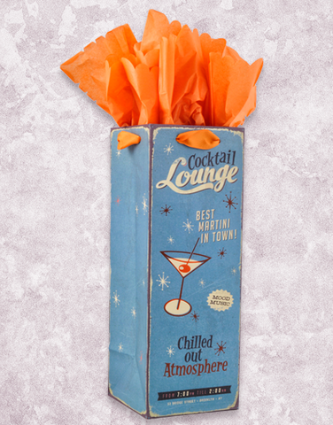 Retro Cocktail Lounge Wine Bags