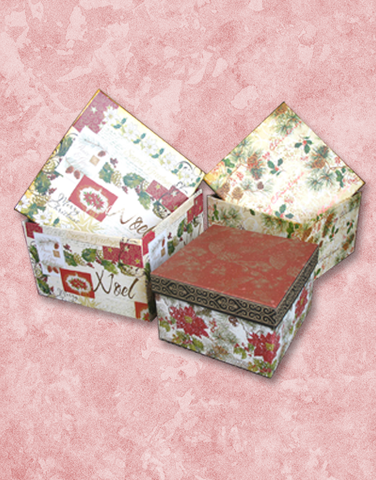 Seasonal Collage Stacking Boxes (Square)